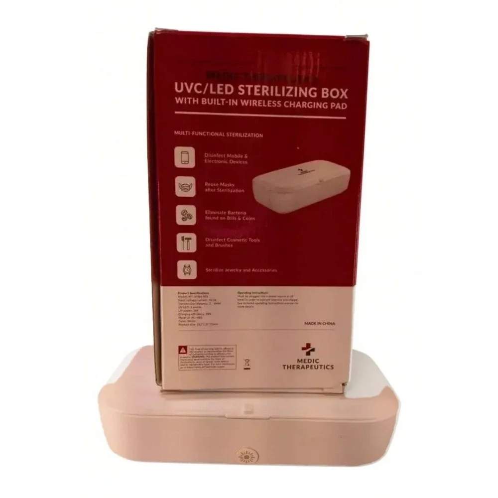 MEDIC THERAPEUTICS UVC LED Sterilizing‎ Box Wireless Charging Pad White